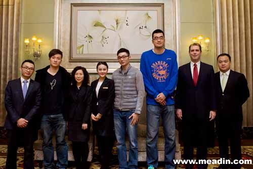21米的中国男篮希望之星张兆旭下榻上海浦东星河湾酒店.